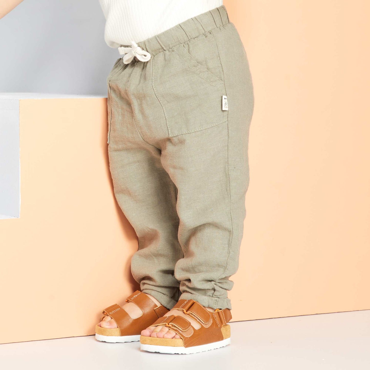 Linen and cotton trousers grey