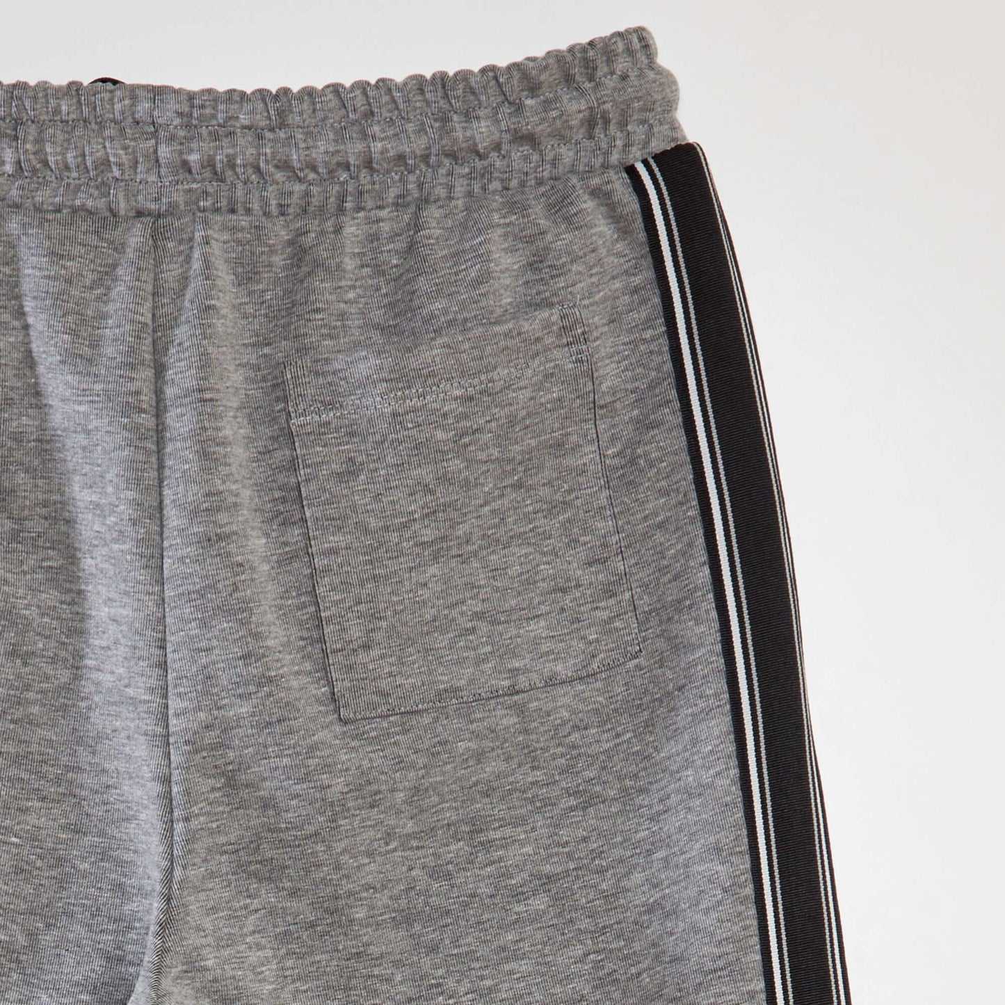 Interlock joggers with contrasting trim GREY