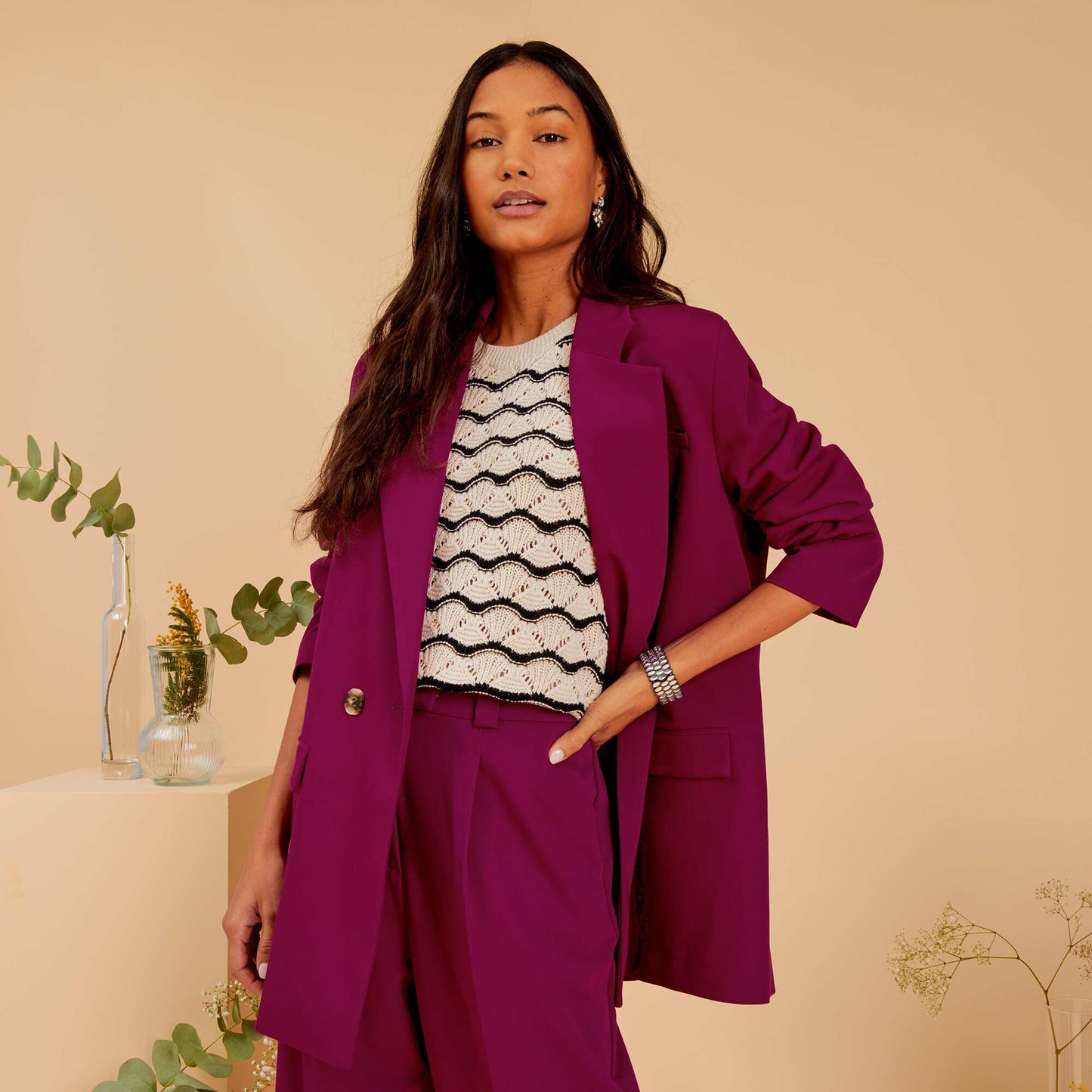 Oversized tailored jacket PURPLE