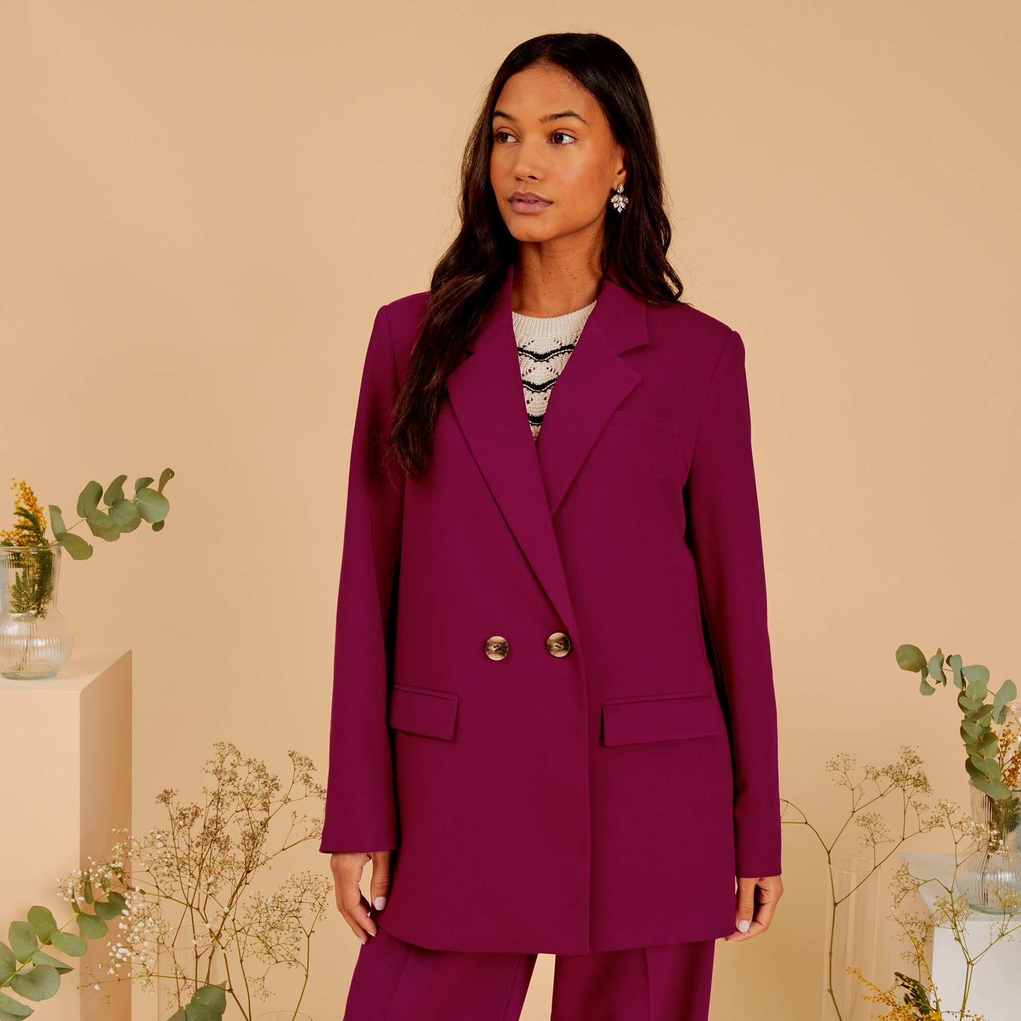 Oversized tailored jacket PURPLE