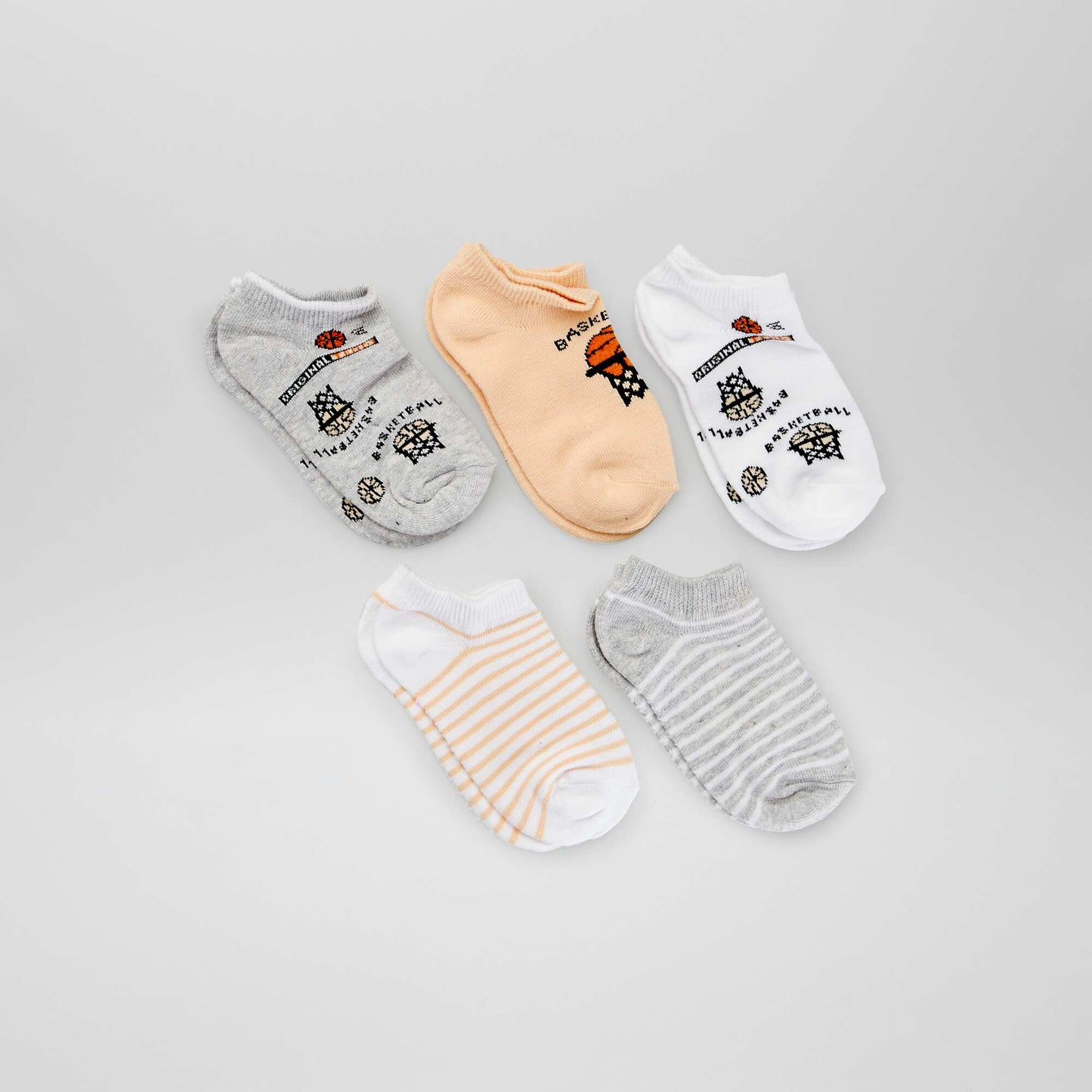 Invisible socks - Pack of 5 GREY