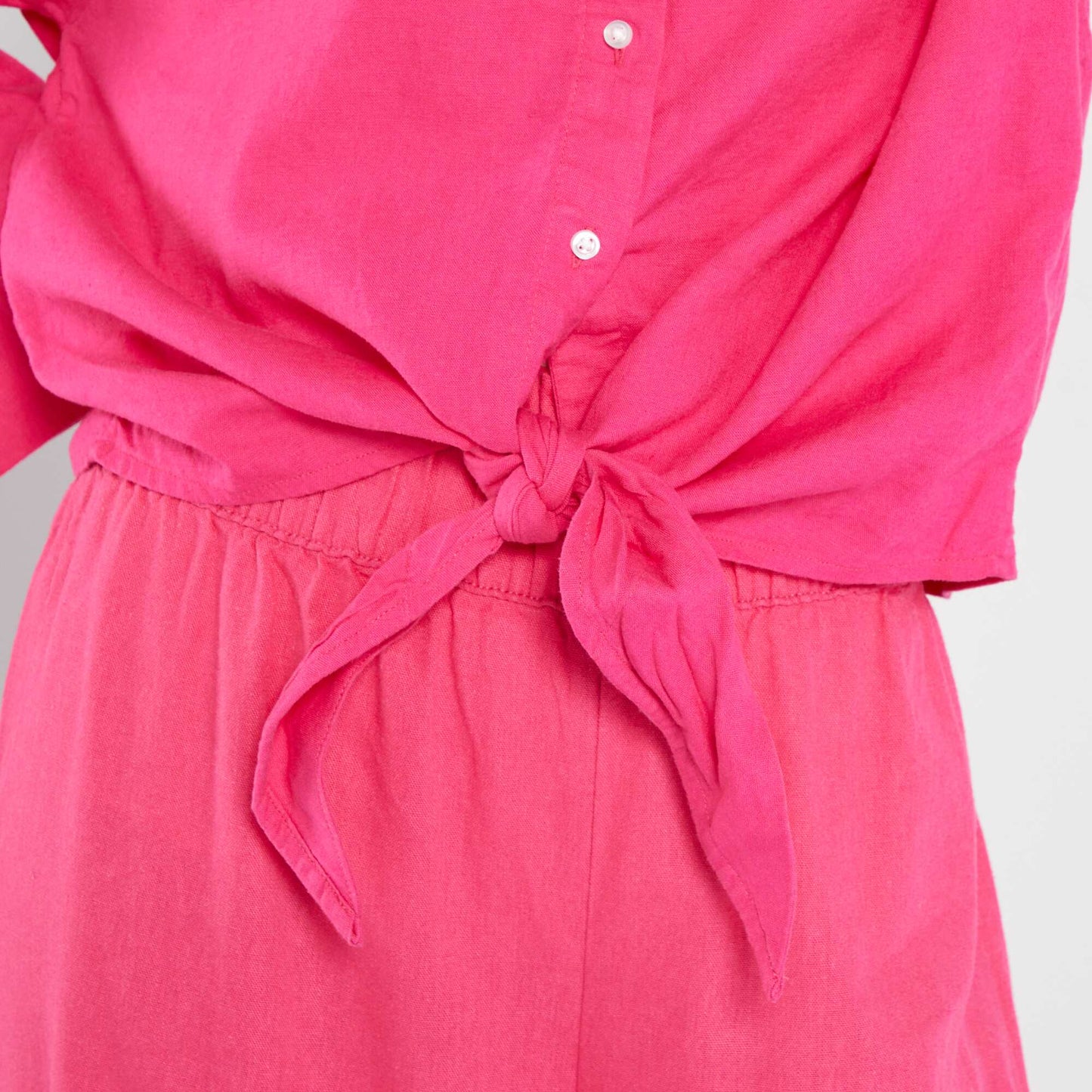 Poplin shirt bright pink