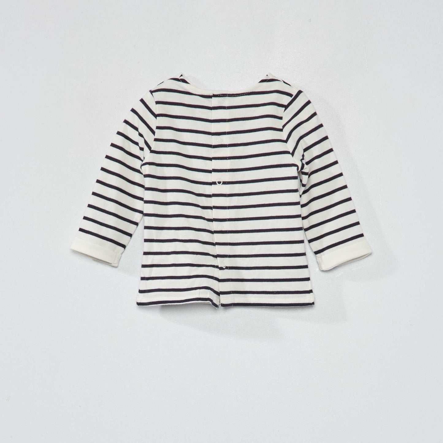 Long-sleeved T-shirt with print blue stripes