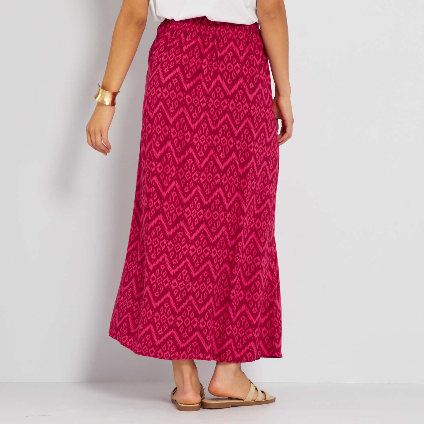 Lightweight, flowing A-line skirt PINK