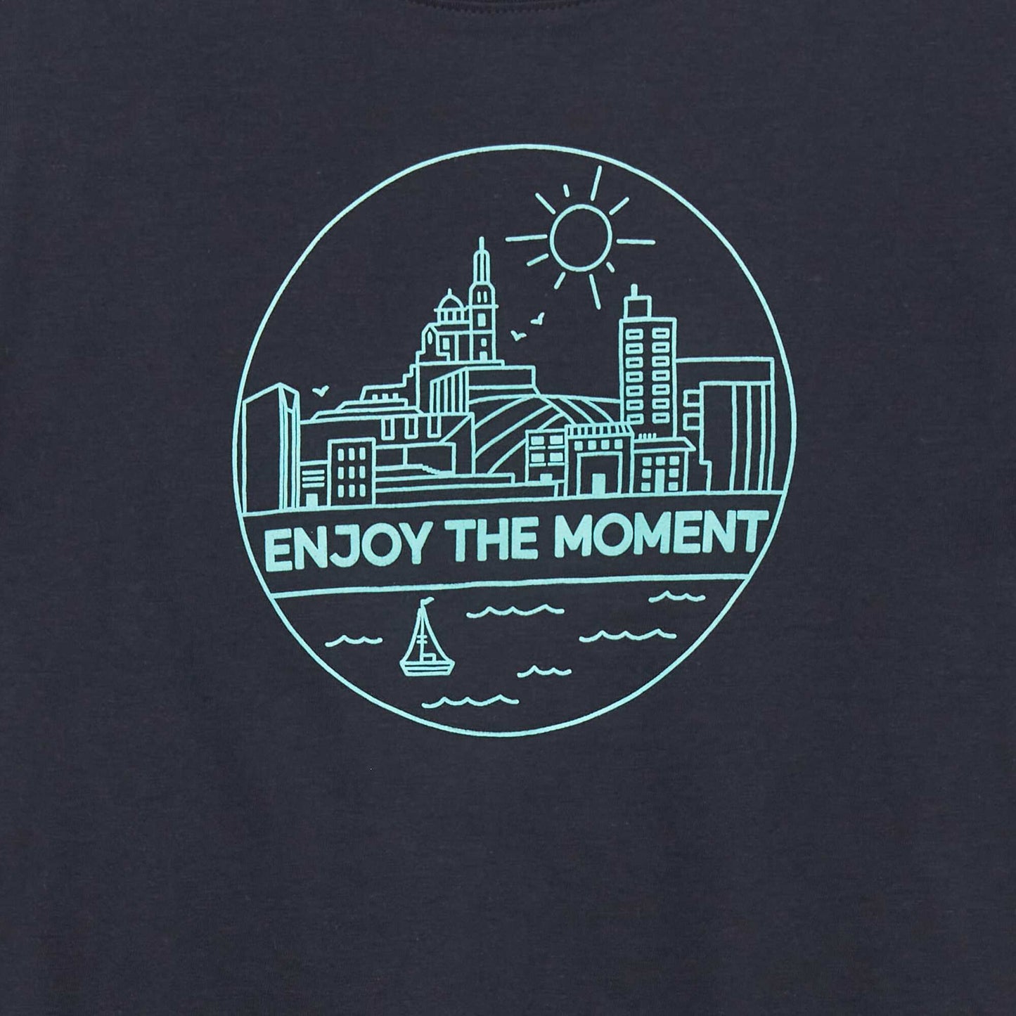 T-shirt with 3D design BLUE