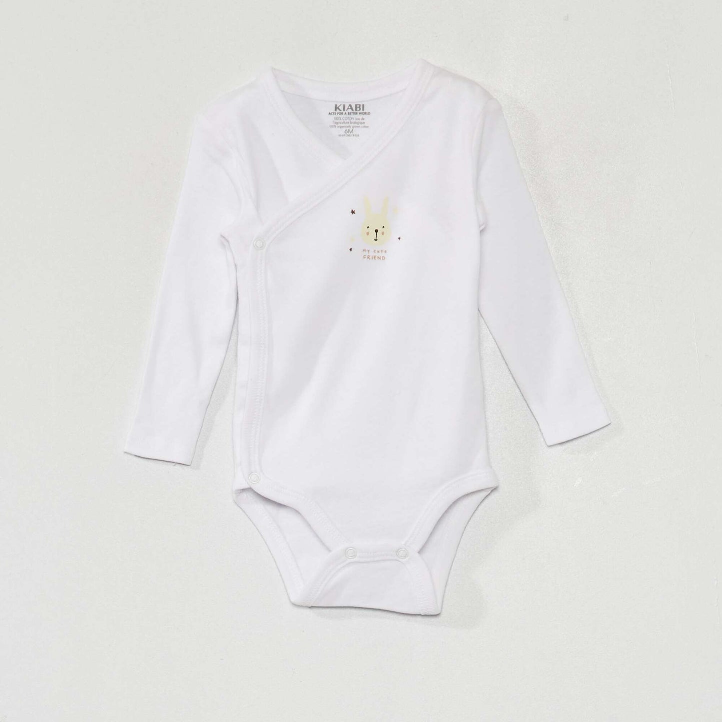 Pack of 3 ribbed knit bodies - Pack of 3 White/Grey