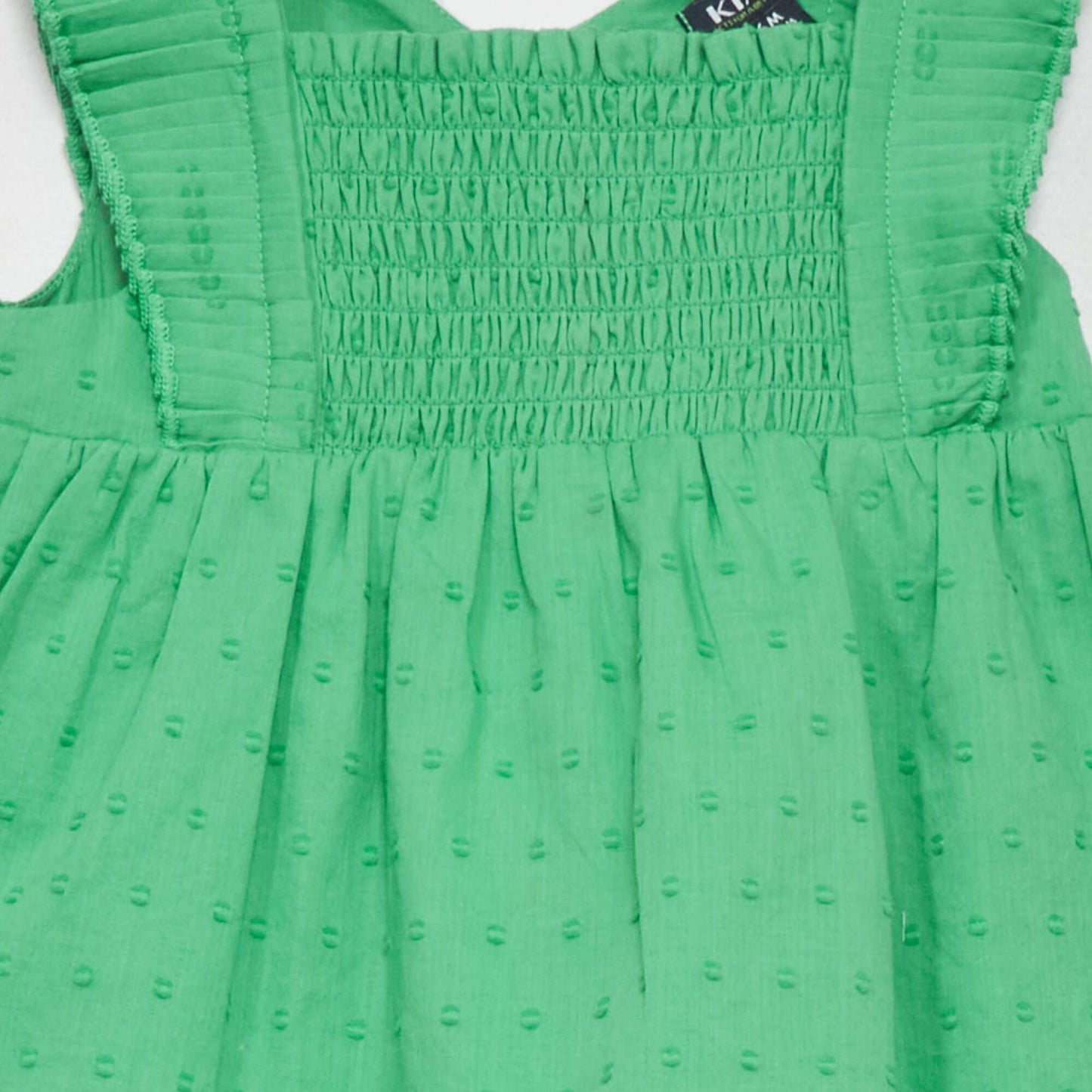 Cotton voile dress and briefs set - Two-piece set GREEN