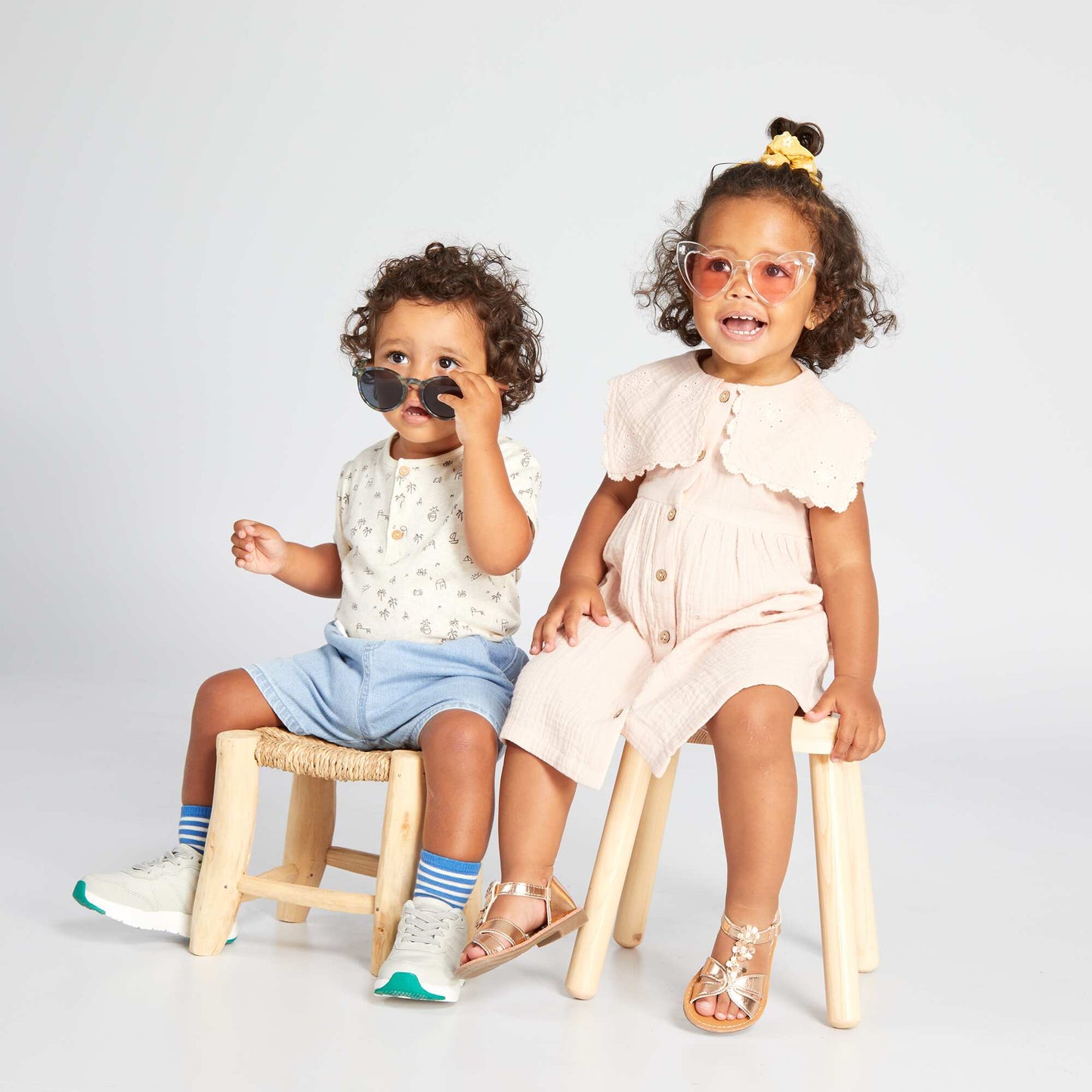 Denim-style shorts BLUE