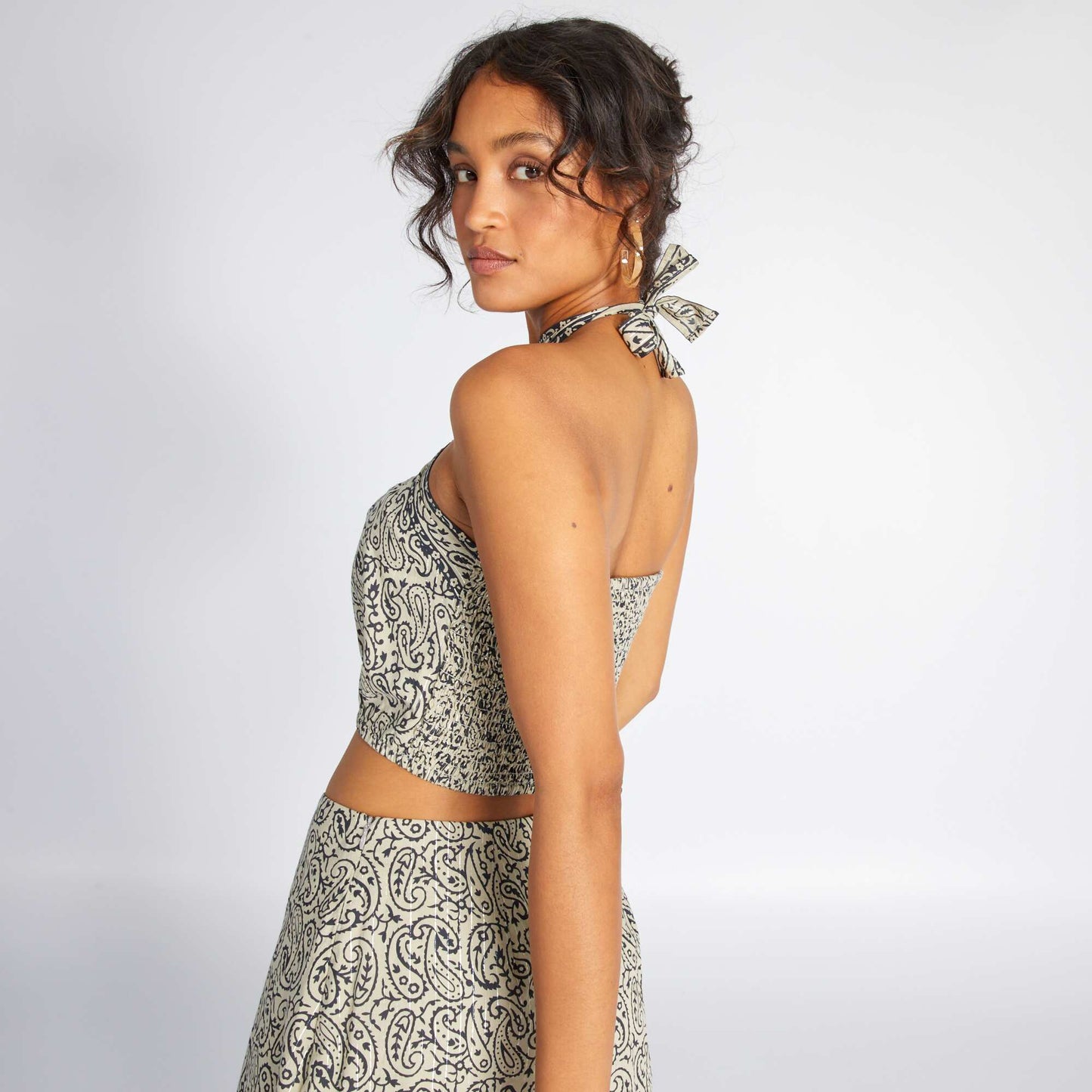 Bandeau-style top with straps IMPCASHMER