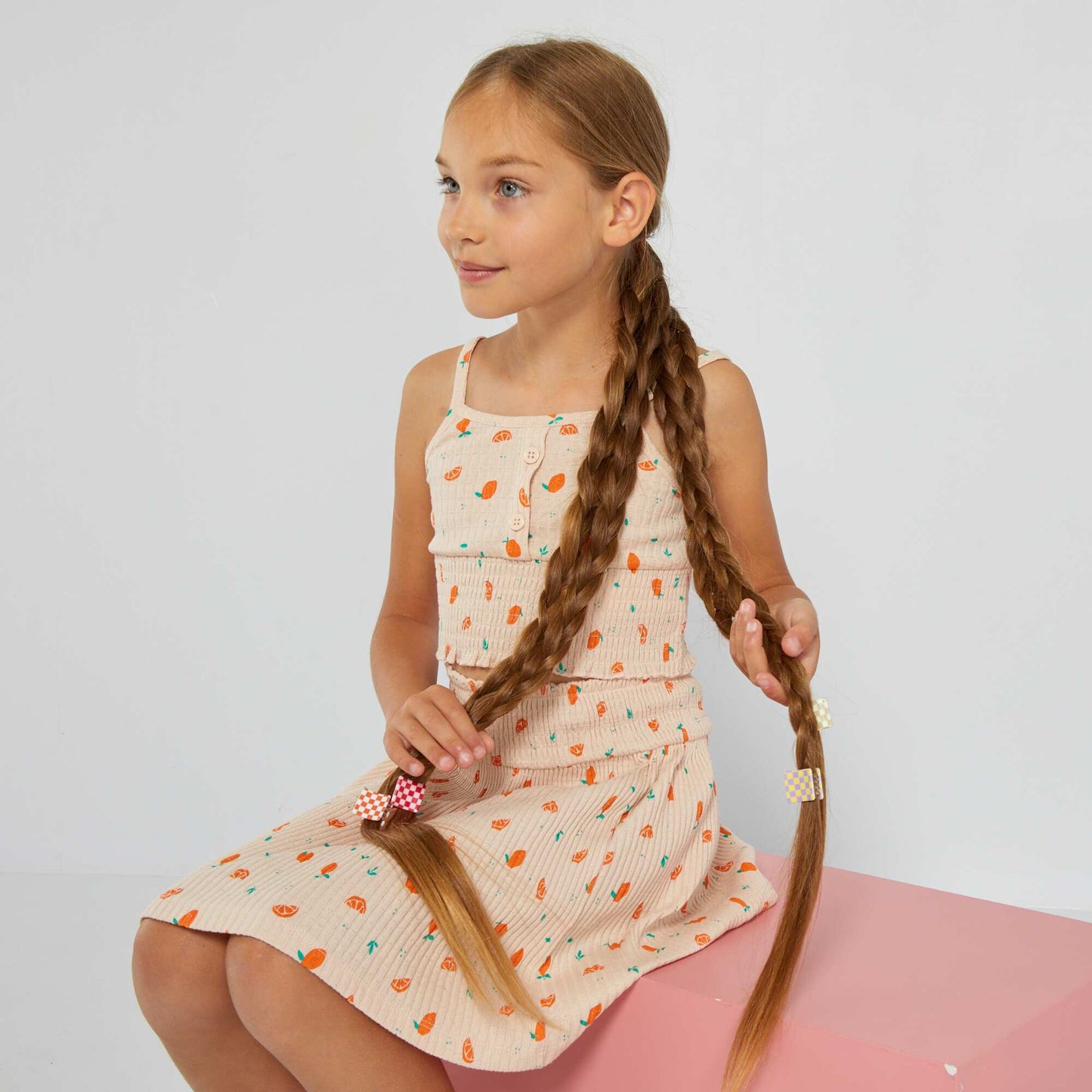 Vest top with spaghetti straps AO_APRICOT