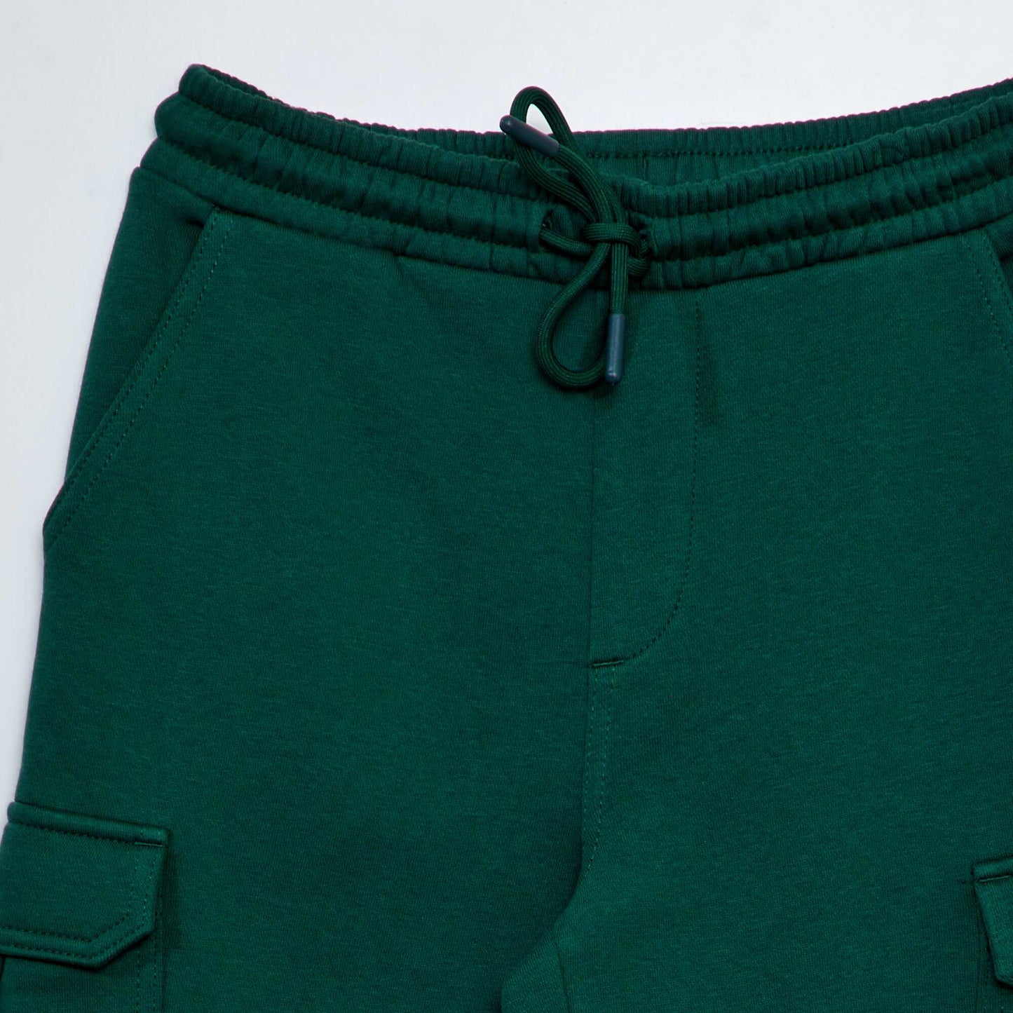 Marled sweatshirt fabric joggers GREEN