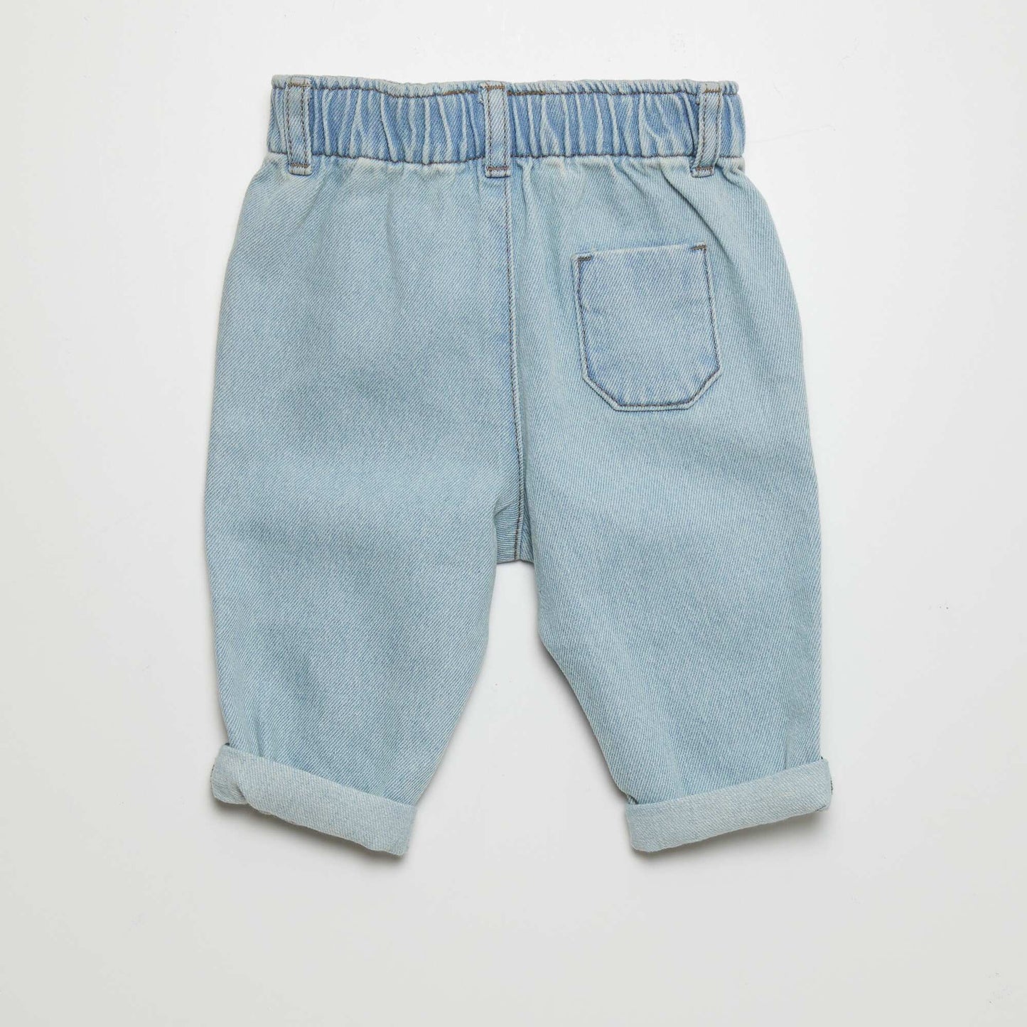 Paperbag denim trousers BLUE