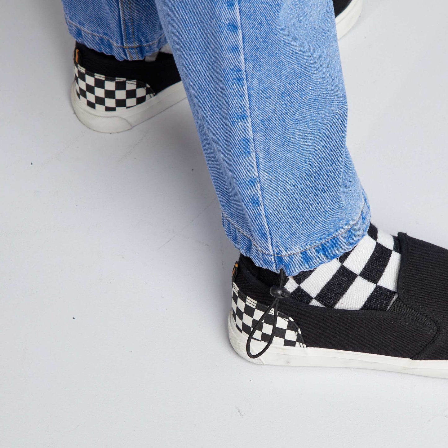 Wide-leg multi-pocket denim trousers BLUE