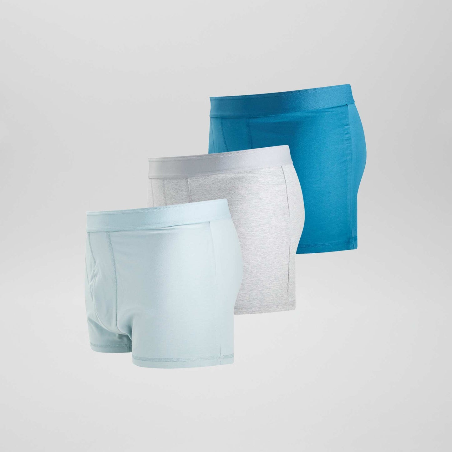 Pack of 3 pairs of plus size eco-design boxer shorts BLUE