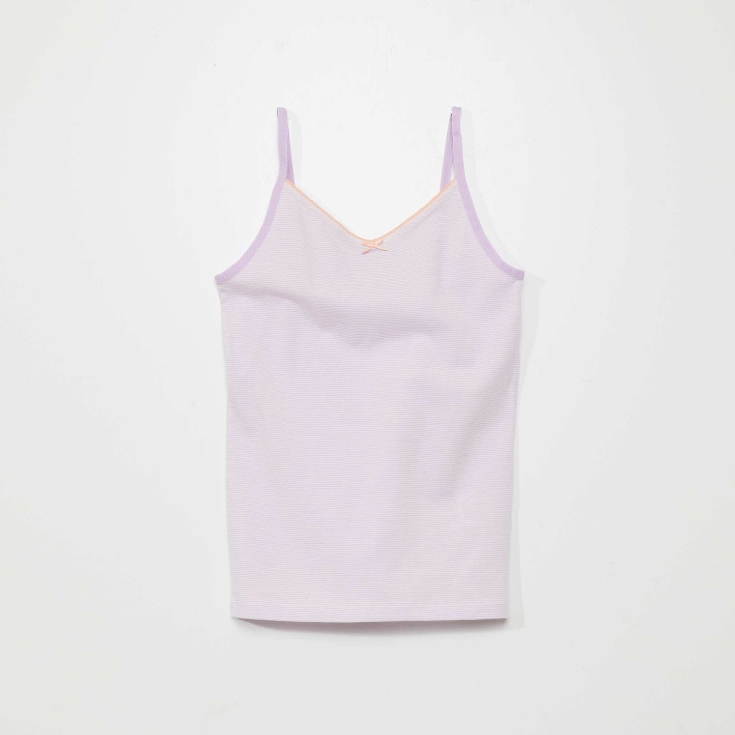 Pack of 2 stretch cotton vest tops PURPLE