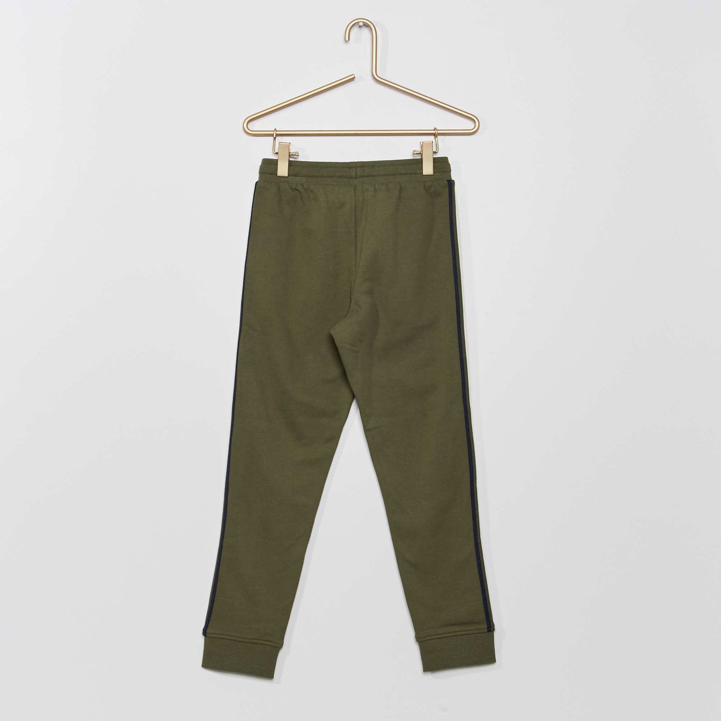 Joggers with contrasting stripes dark green