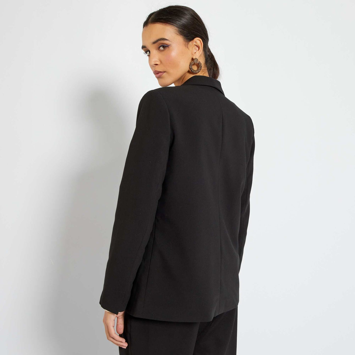 Mid-length blazer black