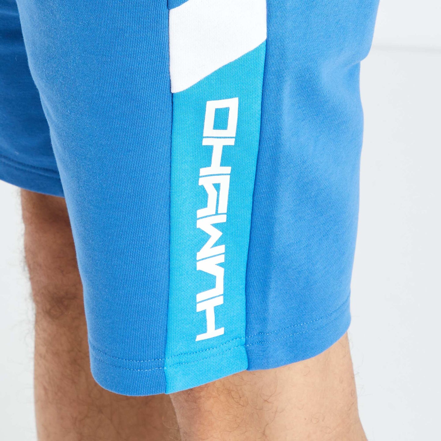 Sweatshirt fabric sports shorts BLUE