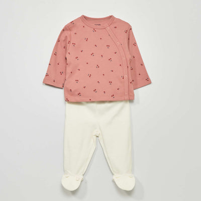 Interlock Pajama Set - 2 Pieces WHITE