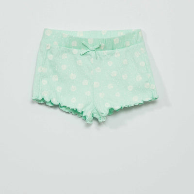Smocked Jersey Shorts WHITE