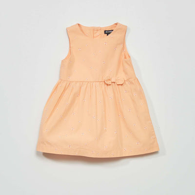 Poplin Dress with Print PINK