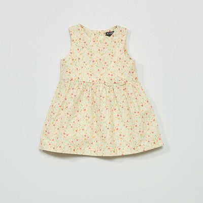 Poplin Dress with Print WHITE