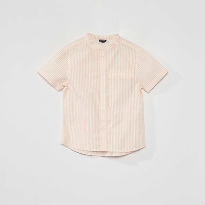 Short-sleeved patterned shirt WHITE