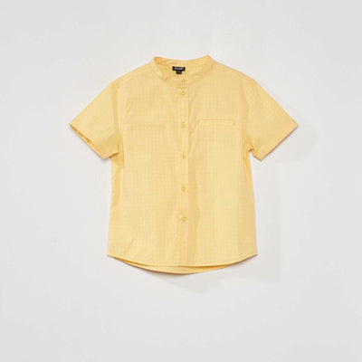 Short-sleeved patterned shirt YELLOW