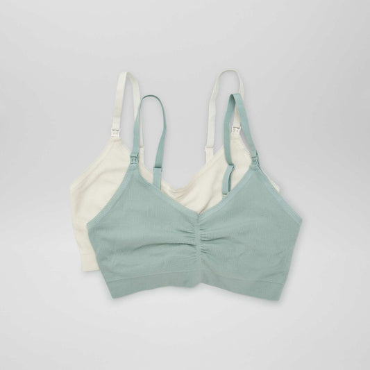 Pack of 2 nursing bras GREEN