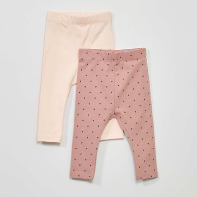 2-Pack of Stretch Leggings - 2 Pieces PINK