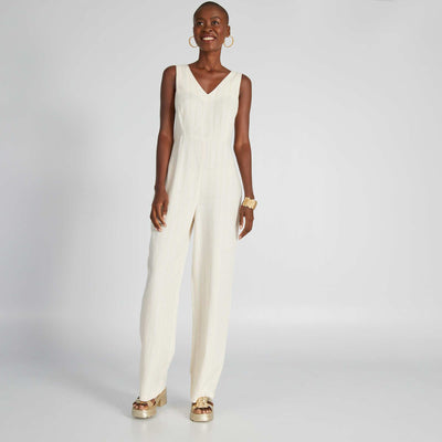 Sleeveless Jumpsuit BEIGE
