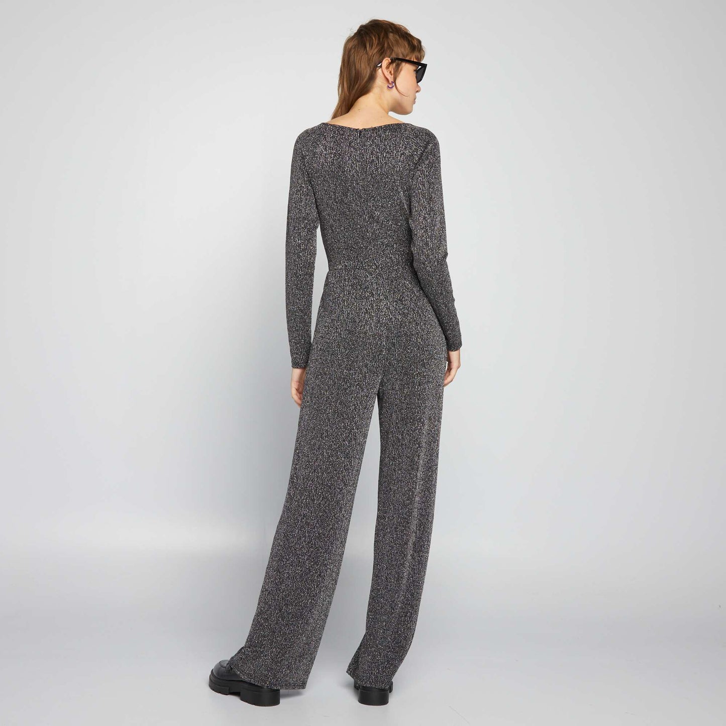 Shimmery knit jumpsuit GREY