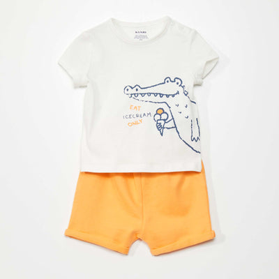 T-shirt + shorts set - 2-piece set SNOW CROCODILE