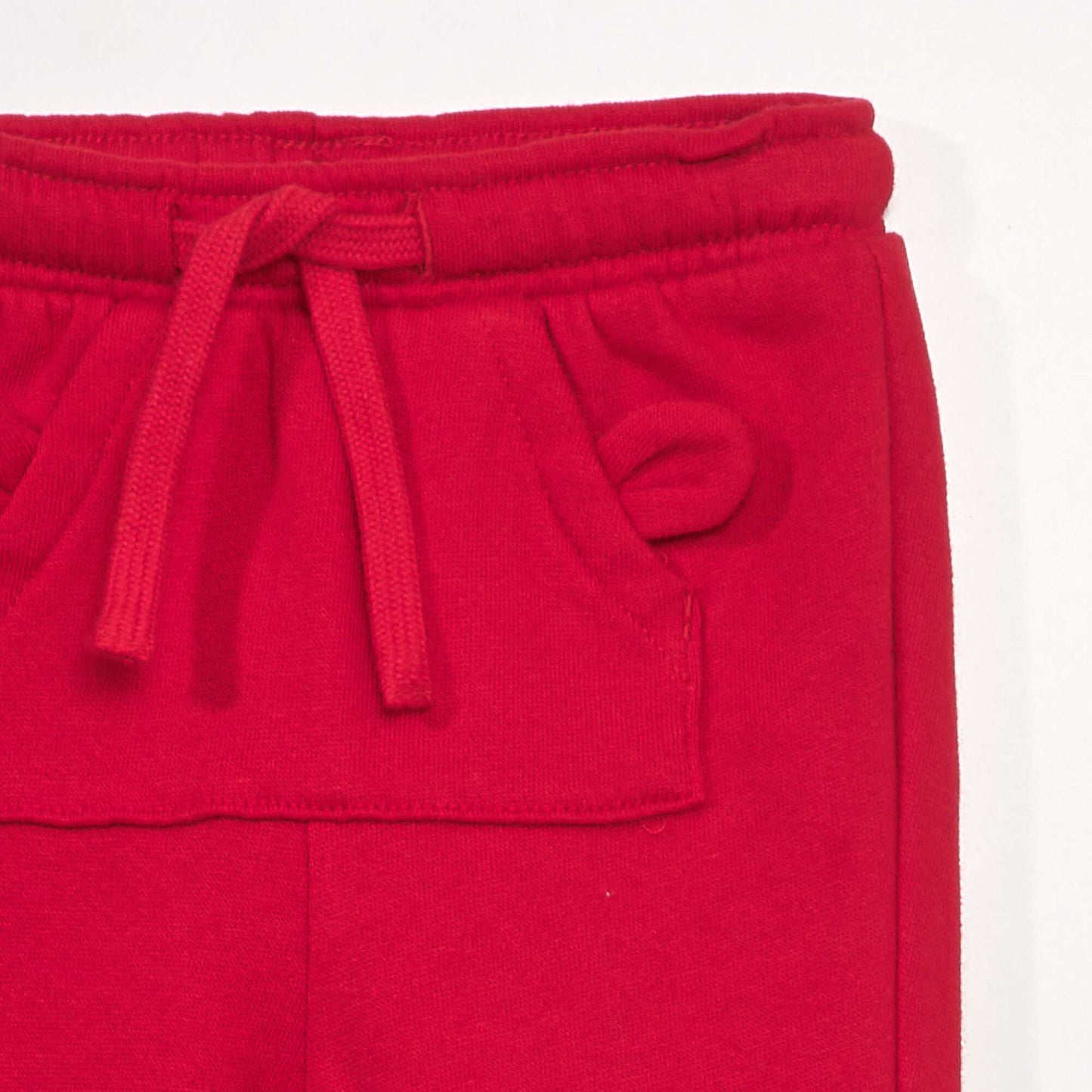 Jogging bottoms with kangaroo pocket red