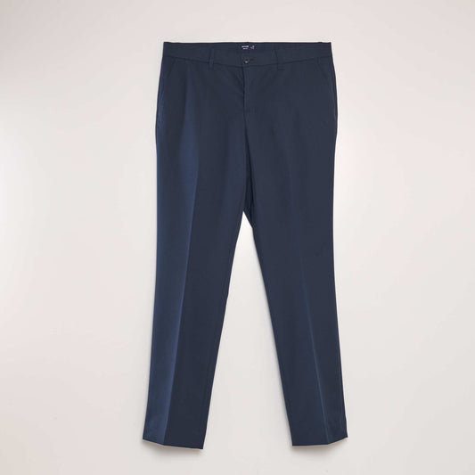Slim-fit suit trousers blue