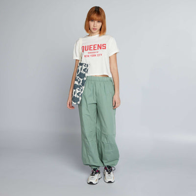 Lightweight Wide-Leg Pants GREEN