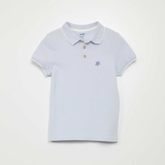 Short-sleeved polo shirt BLUE