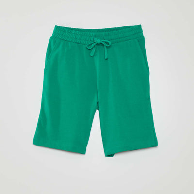 Plain Fleece Shorts GREEN