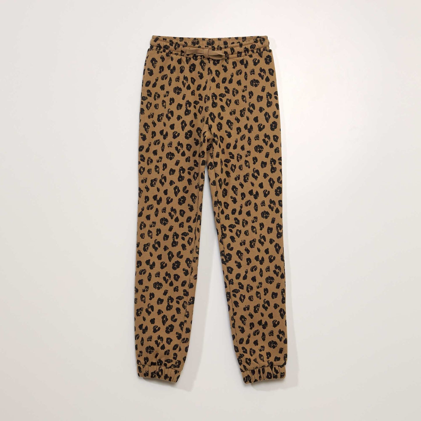 Leopard print joggers BROWN