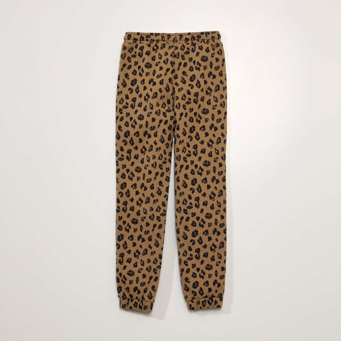 Leopard print joggers BROWN