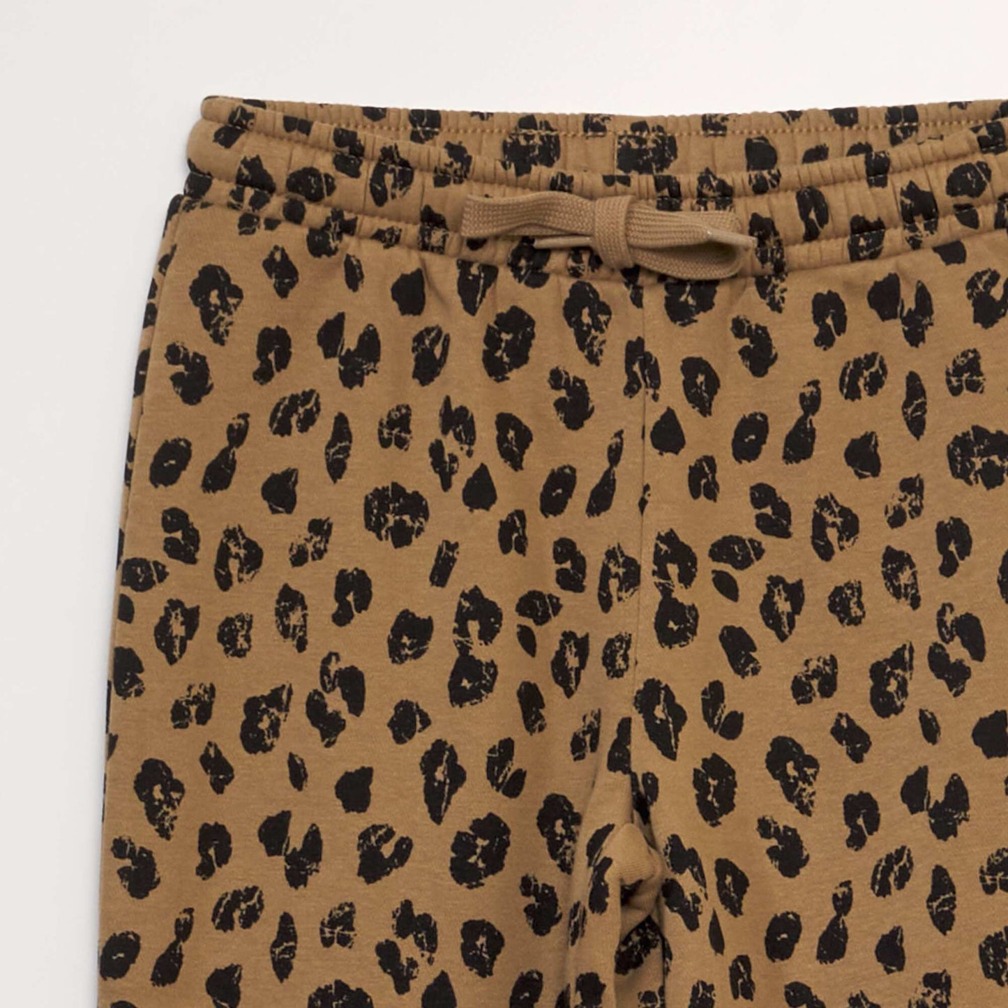 Leopard print joggers BROWN