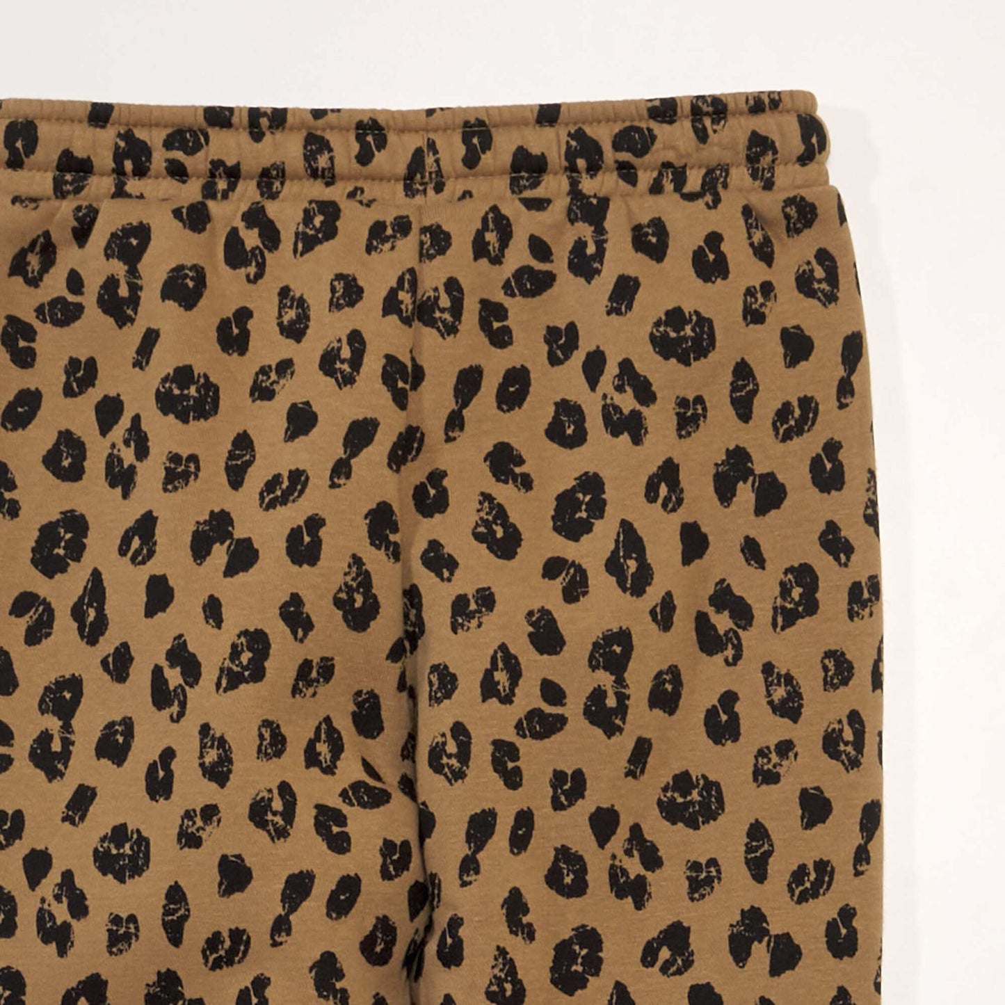 Leopard print joggers BROWN