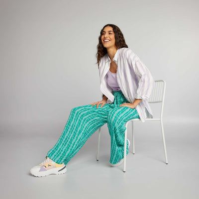 Pants with Tie Belt GREEN
