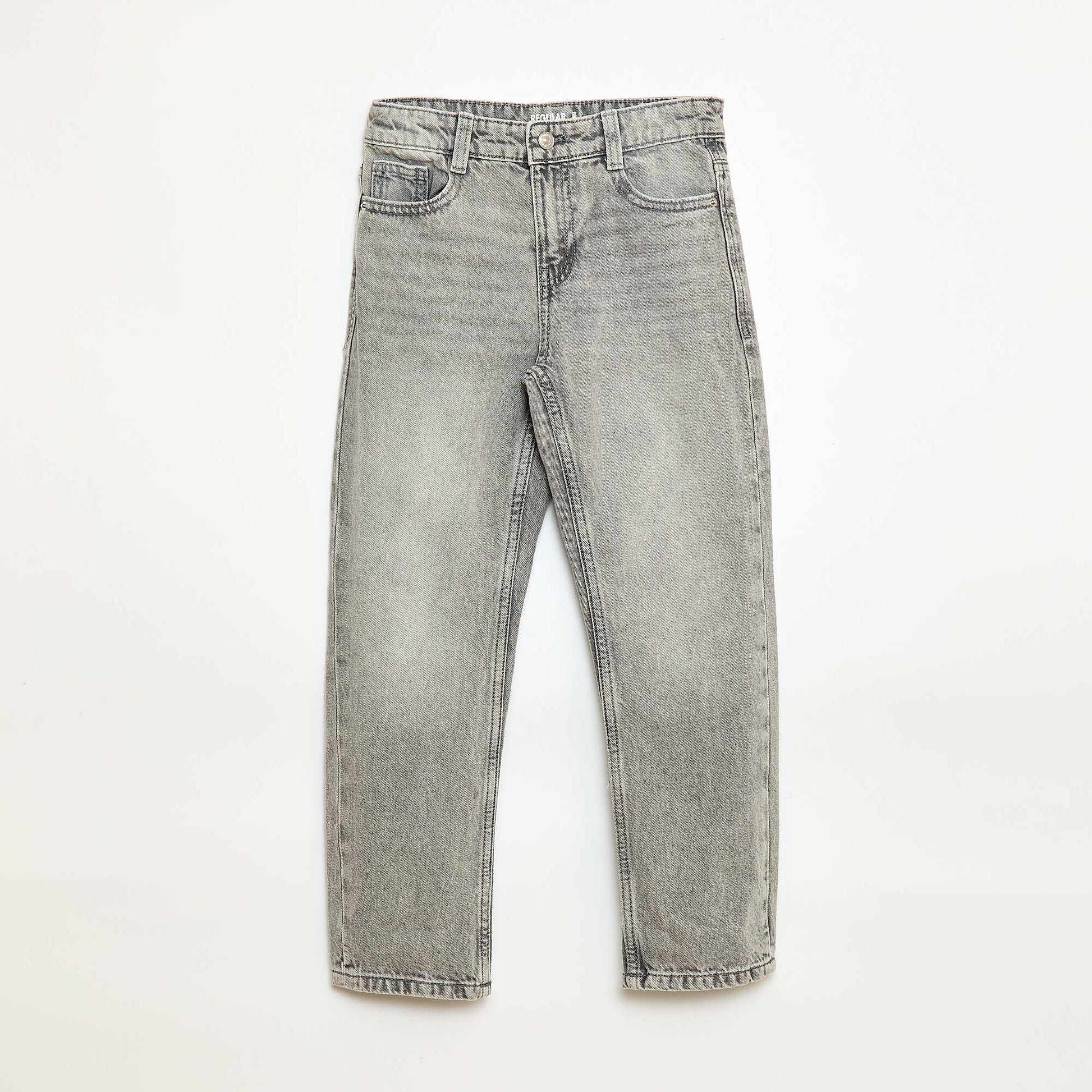 5-pocket straight-leg jeans GREY