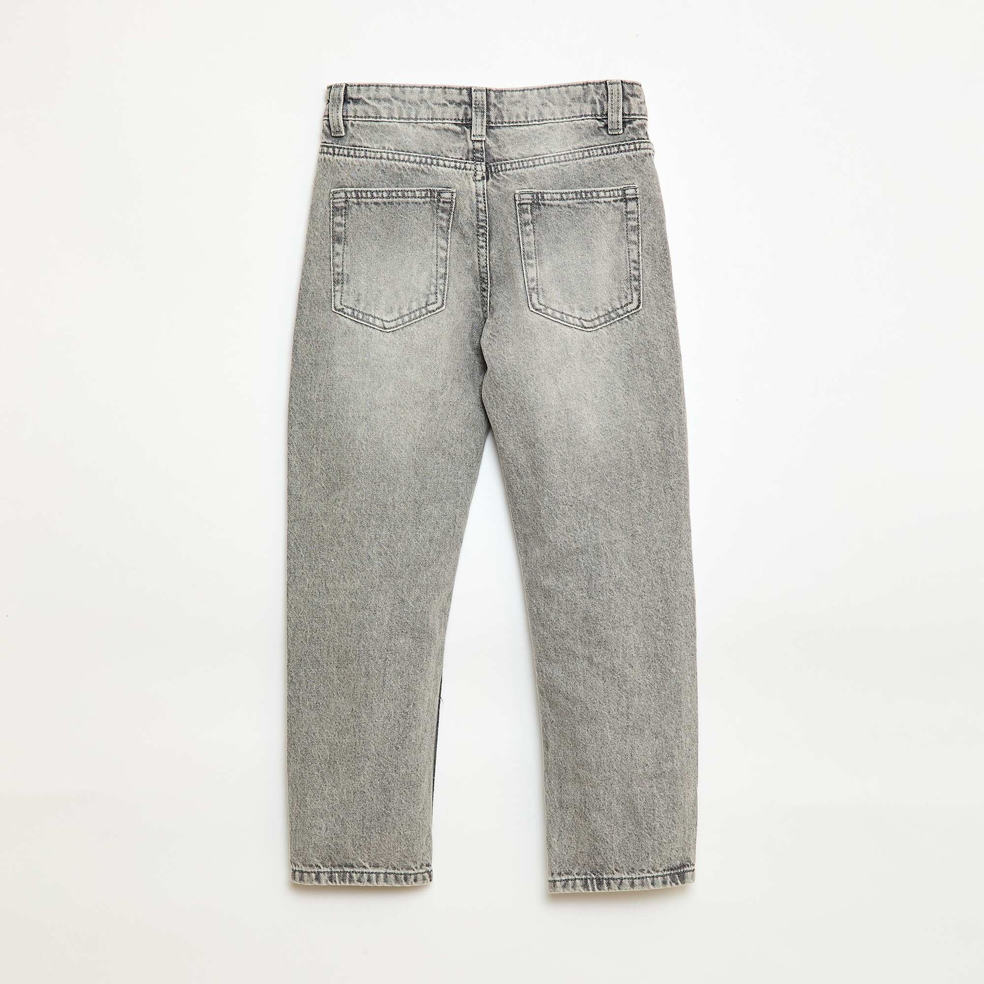 5-pocket straight-leg jeans GREY