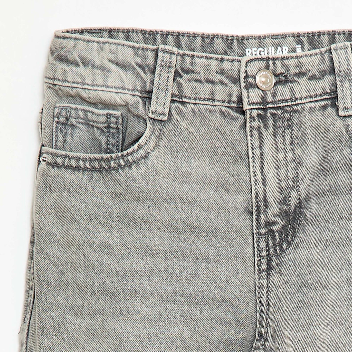 5-pocket straight-leg jeans GREY