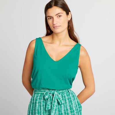 V-Neck Tank Top GREEN
