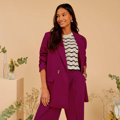 Oversized tailored jacket PURPLE