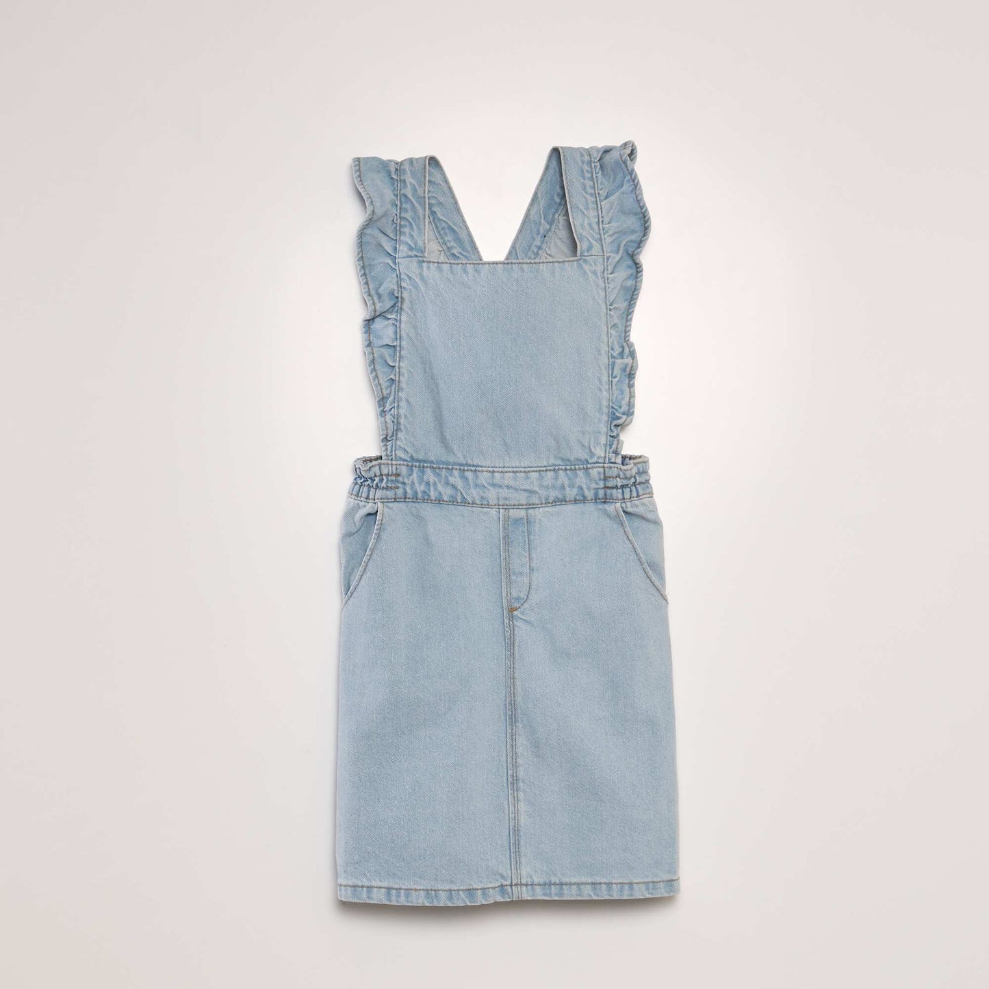 Denim dungaree dress BLUE