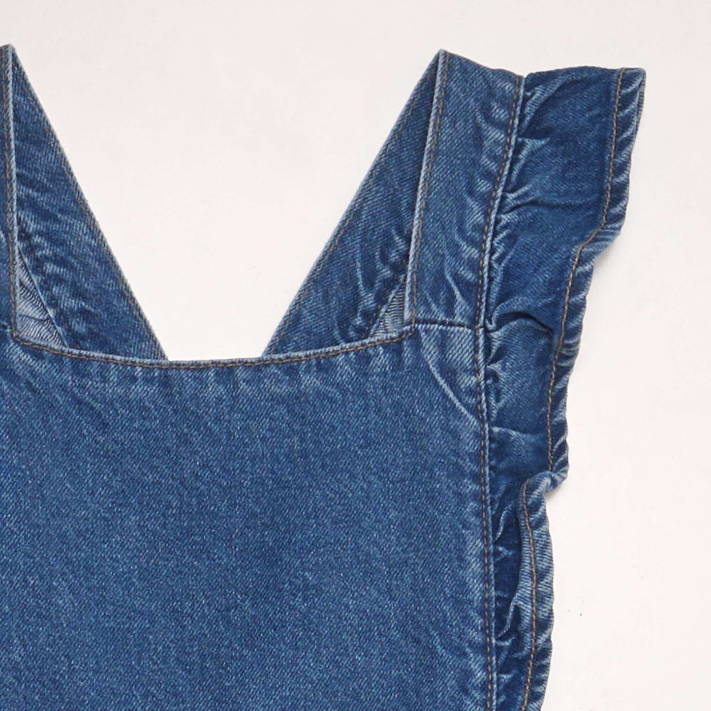 Denim dungaree dress BLUE